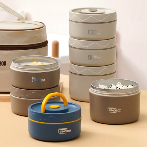 Food insulated container, thermal lunch container, blue B 2