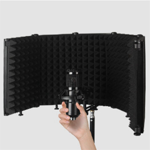 3-panel microphone isolation shield, microphone sponge, soundproof shield 2