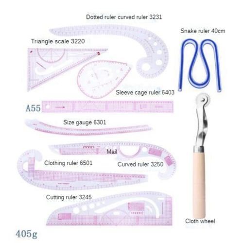 Grading ruler, clothing ruler and pattern-making ruler for fashion design 2