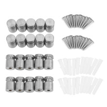 Stainless Steel M12x20mm Glass Standoff Mounting Bolts – 20 Pack Fixing Pins