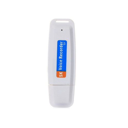 Digital audio recorder with USB flash drive (white)