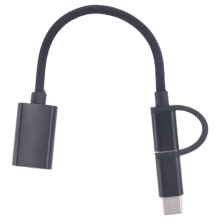 2-i-1 USB 3.0 OTG-adapterkabel Typ C Micro-USB till USB 3.0 - Svart