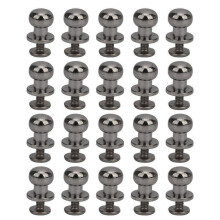 20PCS 9x8mm Copper Rivets & Screws for Leather Crafts, Round Head