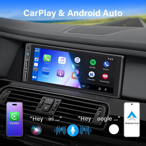 Autoradio met touchscreen (single DIN), draadloos, CarPlay, Android 2