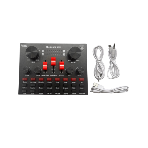 V8S Microphone USB Rechargeable External Mixer 2