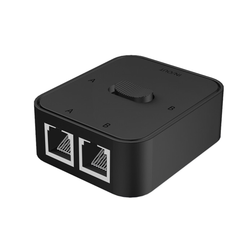 2-Port Gigabit Network Switch RJ45 Switch Network Splitter - Black