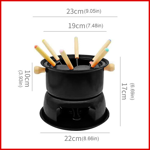 Professional Large Capacity Chocolate Melting Cup Fondue with 2