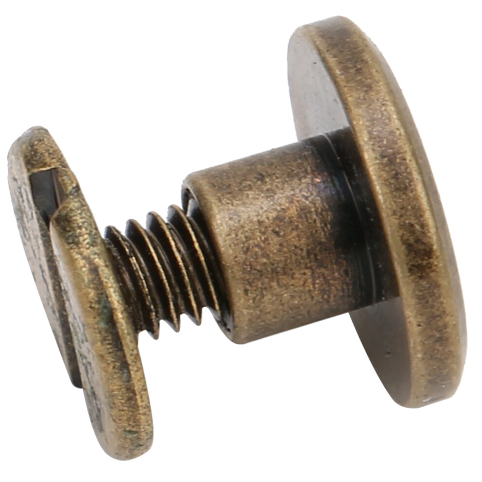 20 Brass Rivets And Screws Set For Book Binding Belt Studs Bronze Finish 7671392640384