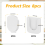 8 magnetic remote control holders, self-adhesive, white 1