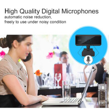 S3 5MP 1080P CMOS Computer Camera with Built-In MIC, Black