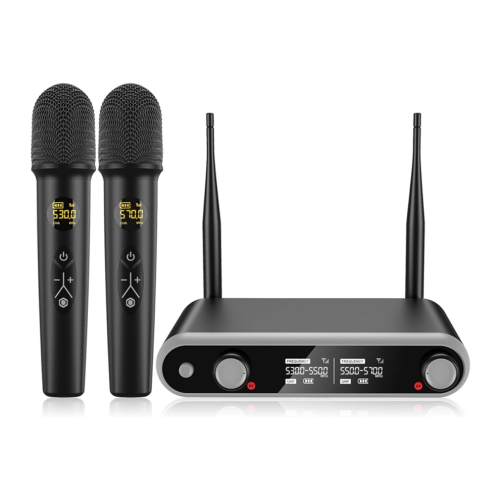 Wireless microphone system, dynamic handheld microphones, dual wireless 2