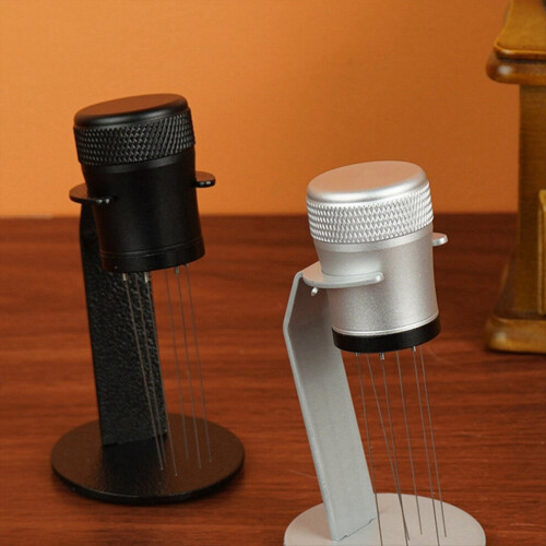 Kaffeepulvernadel, Textilpulvernadel mit Ständer, B 1