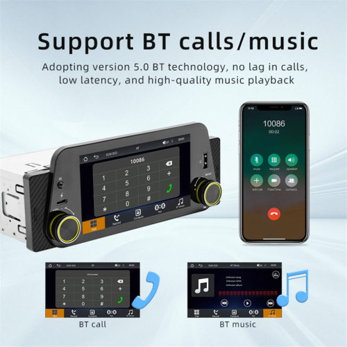 1 DIN 5 inch Car MP5 Navigation Player Reverse Car Interconnect 1