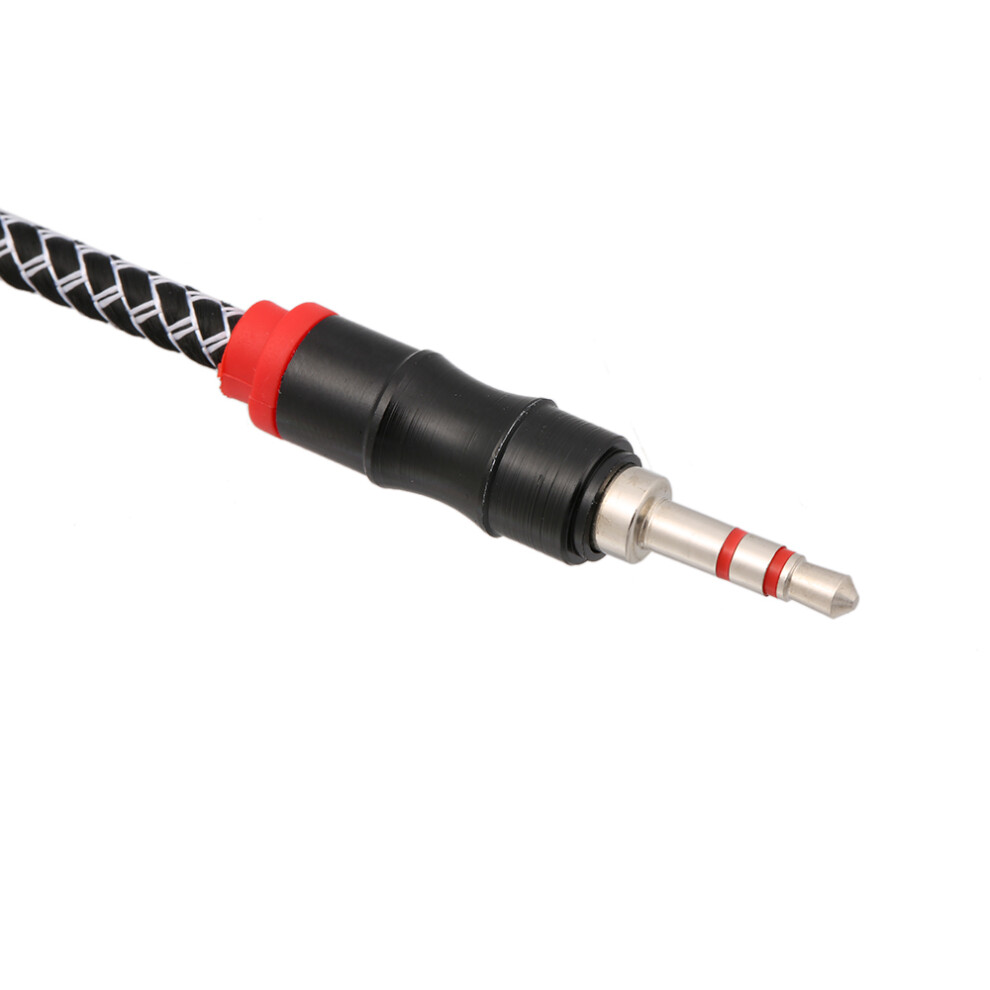 2M 3.5Mm Audio Extension Cable Male To Male Aux Tangle-Free Black 7901392646544