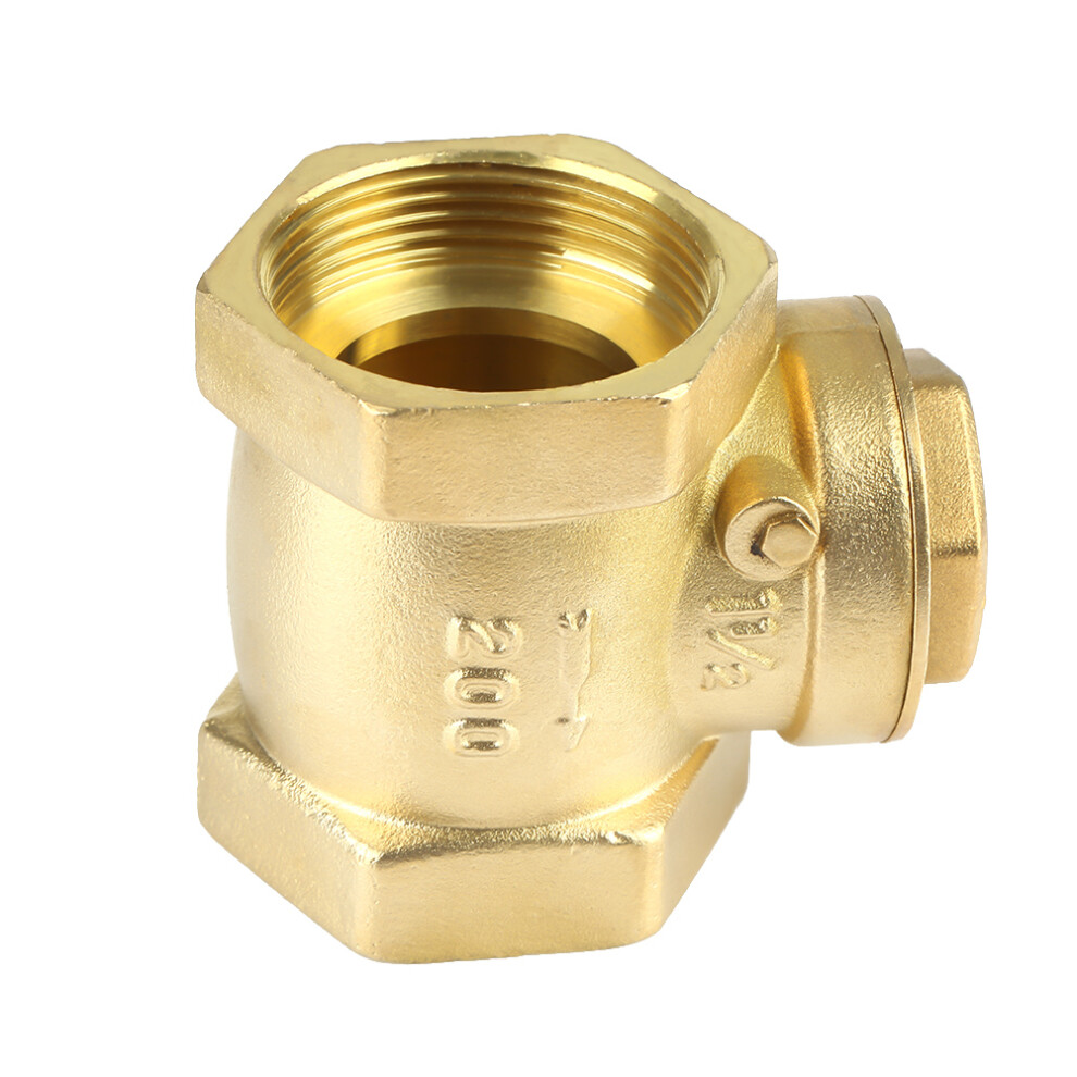Brass Dn40 Female Thread Swing Check Valve 232Psi Backflow Prevention 5081392646668