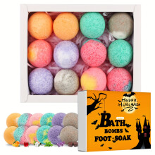 Set de regalo de bomba de baño, piel seca hidratante y exfoliante, bola de baño con aceites esenciales y sales de baño,