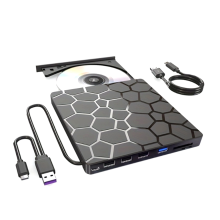 Externes DVD-RW-Laufwerk, 7-in-1-Schnittstelle, schlanker DVD-CD-Brenner