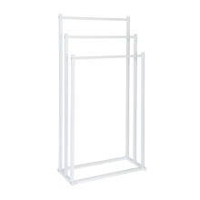 Towel Rack, 3 Rods - Metal and Bamboo Freestanding