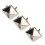 100pcs Silver 10mm Square Pyramid Rivets 4 Claw Metal Studs for DIY Accessories 1