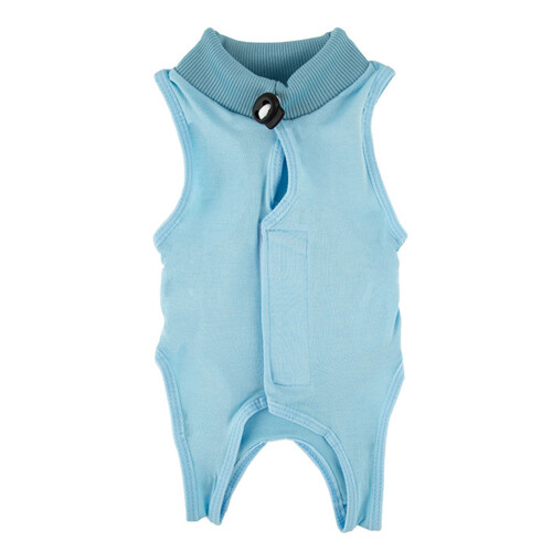 Breathable Cats Recovery Bodysuit for Post Surgeries-Blue M
