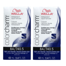 (2-Pack) Wella Color Charm Permanent Liquid Haircolor 8A Light Ash Blonde