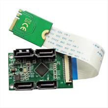 1 styck ASM1064 M.2 WiFi till 4 SATA 3.0 adapterförlängningskabel