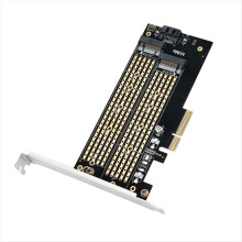 PCIE 4.0-adapter för NVMe/NGFF SSD-diskar NVME (M-nyckel) och SATA (B-nyckel)