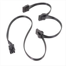 PCIe 6Pin Stecker auf 3 IDE Stromversorgungskabel für