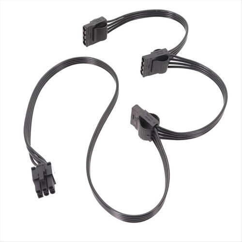 PCIe 6Pin Stecker auf 3 IDE Stromversorgungskabel für