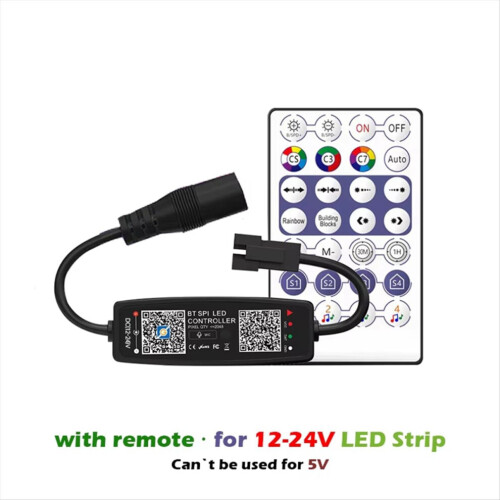WS2812B Controller Remote Control Music APP Control DC 12V-24V 2