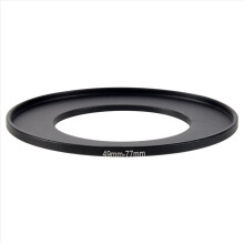 Camerafilter step-up ring 49mm-77mm adapter zwart