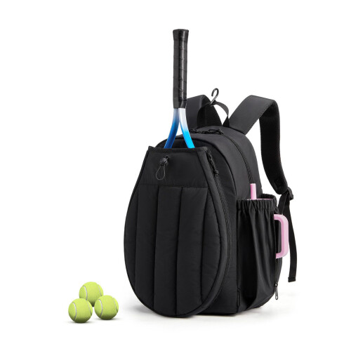 Light weight Nylons Backpacks for Tennis Features Shoe-Black