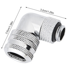 G1/4 Water Cooling Fitting 90 Degree Elbow for PC 14mm Tube White Australia