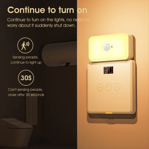Tuya WiFi PIR sensor for human movement detection, warm white light sensor