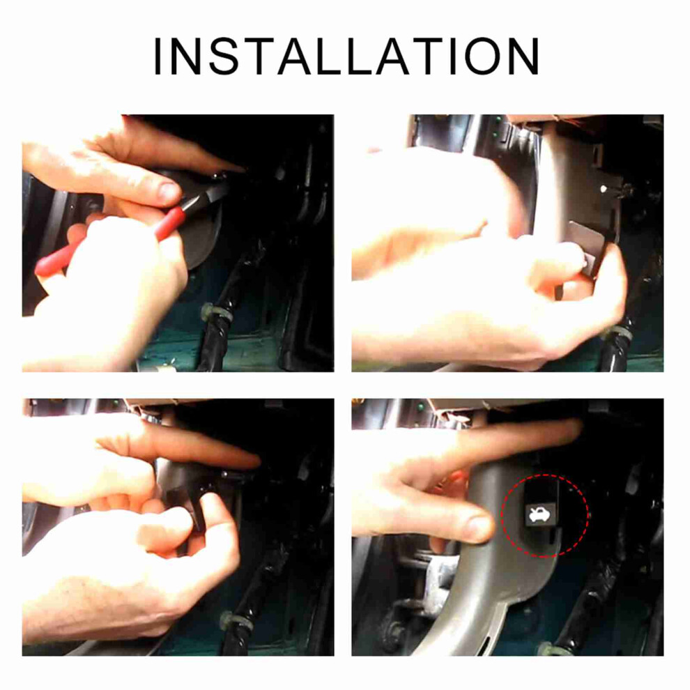Aluminum Hood Release Latch Handle Kit For Civic Crv Element Ridgeline (3Cm) Red 9391392643274