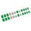 Pack of 24 Various Size Light Green Leaf Pattern Gold Glitters 1