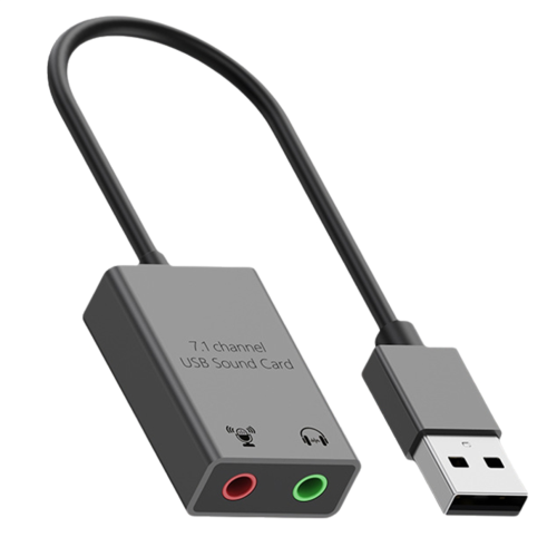 7.1-kanaals geluidskaart, USB-audio-interface voor microfoon/luidspreker 1
