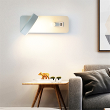 300 degree rotation USB in indoor wall lamp 9W wall lamp black & gold