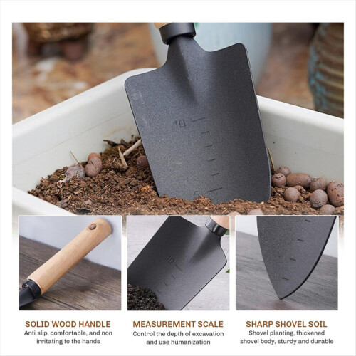 3-teiliges Gartenkellen-Set für Gartenarbeit und Camping 2