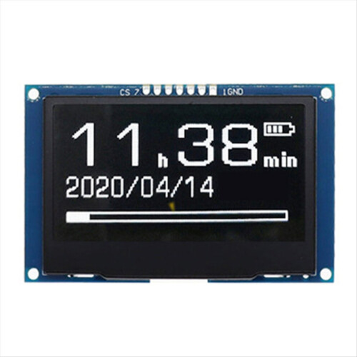 2.42-inch OLED display module 128 x 64, high-resolution LCD screen, white
