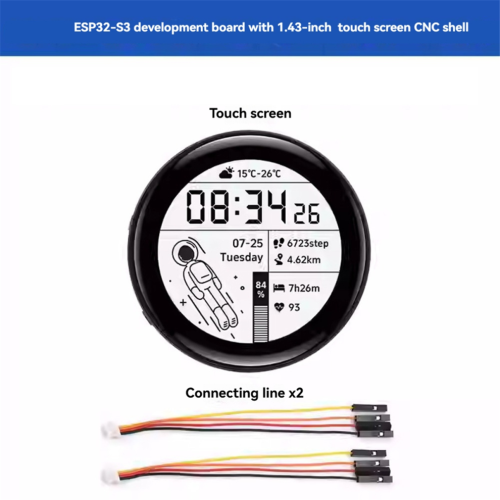 ESP32-S3 1,43-inch rond LCD-scherm AMOLED capacitief touchscreen B 2