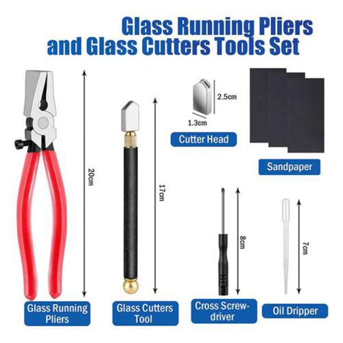 Glass cutter kits, stained glass accessories, glass cutting tools 1