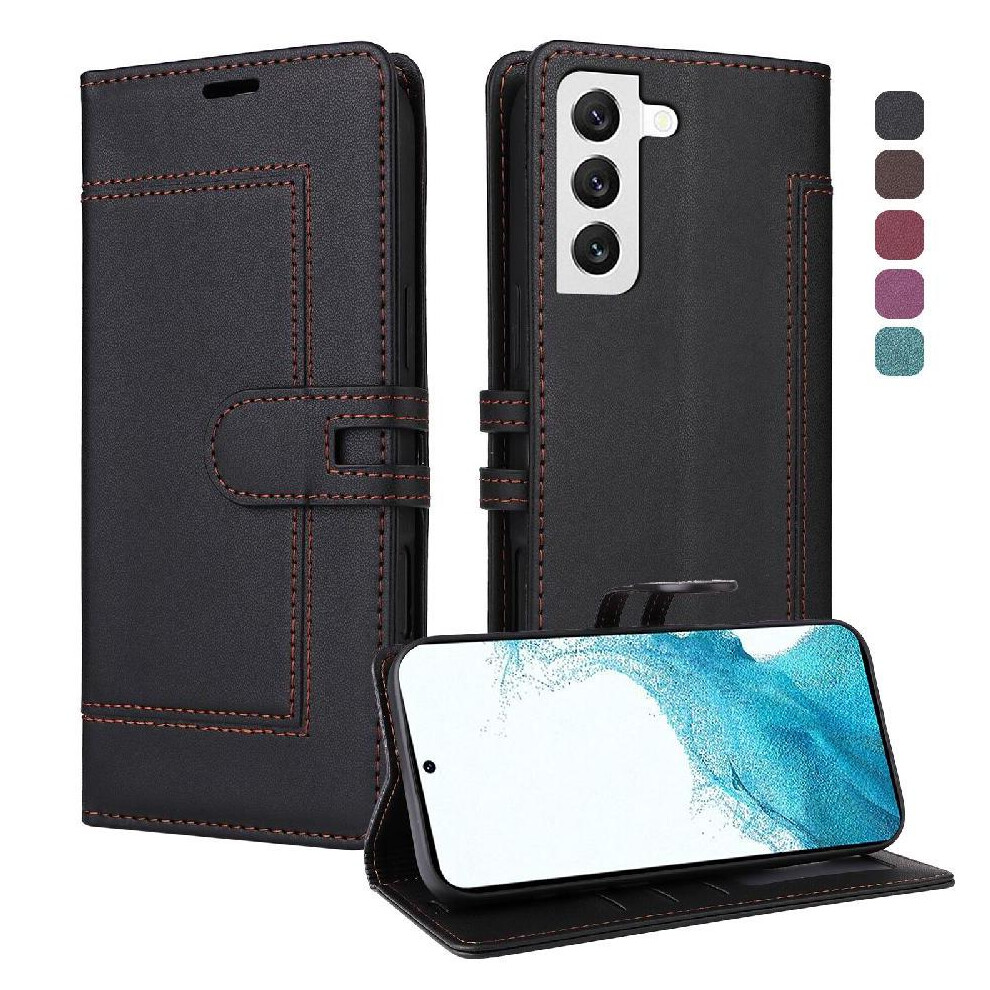 () Flip Case For Samsung Galaxy S21 Fe Card Slots Kickstand Magnetic Buckle Closure Premium Pu Leather Rfid Blocking 764563245567