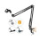 Extendable recording microphone holder with microphone clip mounting clamp 2