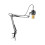 Extendable recording microphone holder with microphone clip mounting clamp 4
