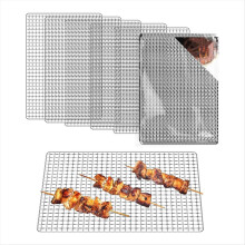 Grillaufsatz, Grillroste, 10 Stück 11,8 x 15,7 Zoll Backrost Ersatz