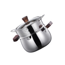 Premium 304 Stainless Steel Double Layer Steamer Pot with-L