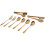 Edelstahlbesteck, Servierbesteck, groß (gold, 8-teilig) 2