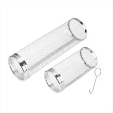 Cesta asadora con ruedas, rejillas para asar verduras (grandes + pequeñas)