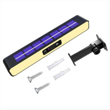 Solar-powered flashing lights for road barriers in red and blue, warm light with black casing